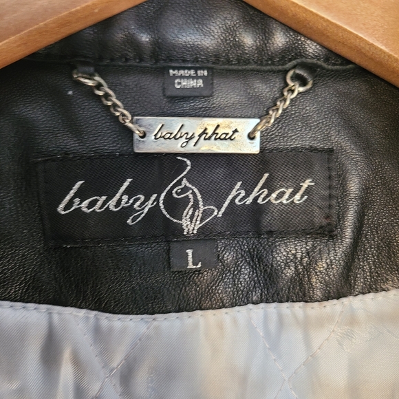 Baby Phat Y2K Leather Racing Bomber Jacket - L - Picture 8 of 16